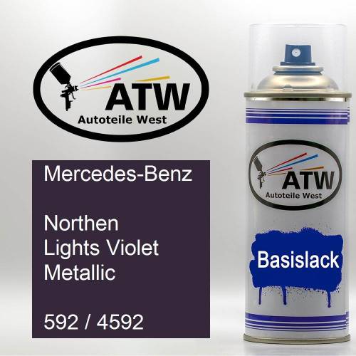 Mercedes-Benz, Northen Lights Violet Metallic, 592 / 4592: 400ml Sprühdose, von ATW Autoteile West.